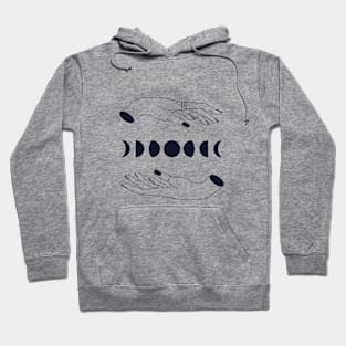 Her hands and the moons. Hoodie